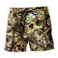 Steampunk Skull Vintage Art – Beach Short