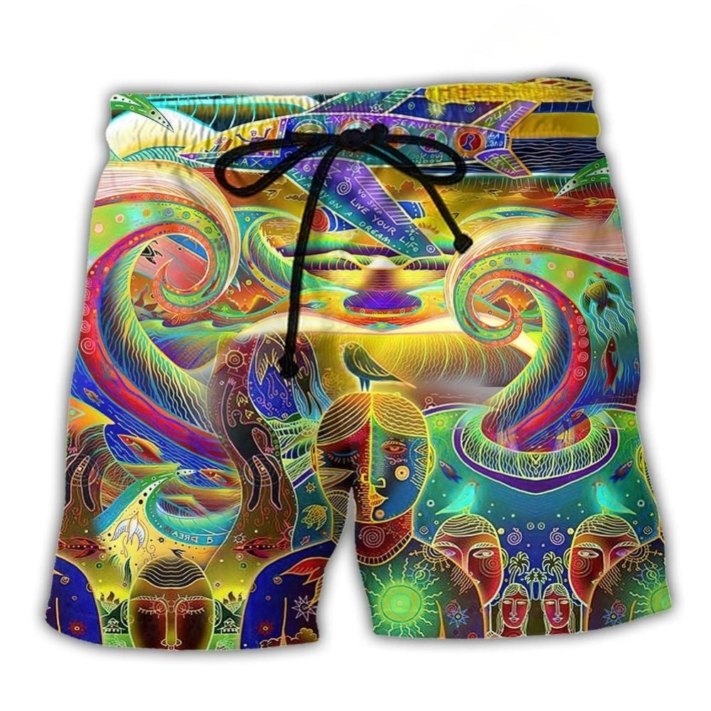 Hippie Peace Life Color – Beach Short