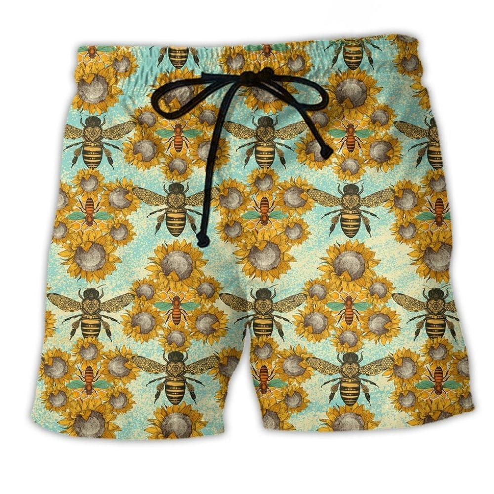Bee Loves Sunflowers Nature Style – Beach Short