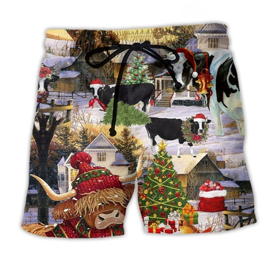 Christmas Cow Animal Classic – Beach Short