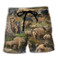 Be Brave Little Bear Inspirational Art – Beach Short