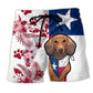 Texas Peace Life Dachshund Dog Art – Beach Short