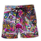 Whimsical Psychedelic Octopus Art – Beach Short