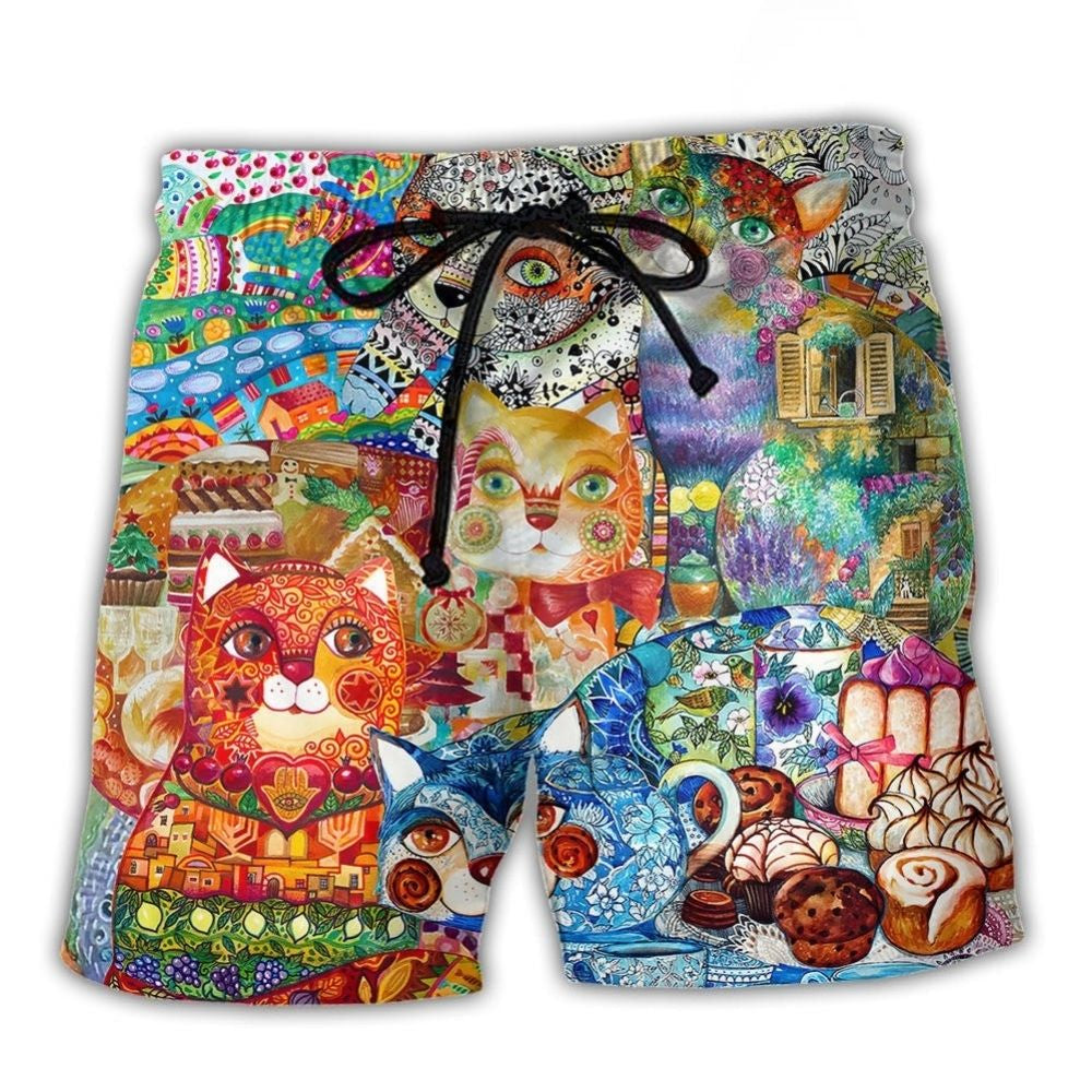 All You Need Is Love And A Cat – Beach Short