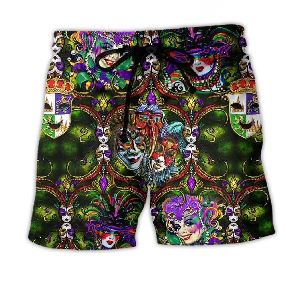 Mardi Gras Festival Happy Style – Beach Short