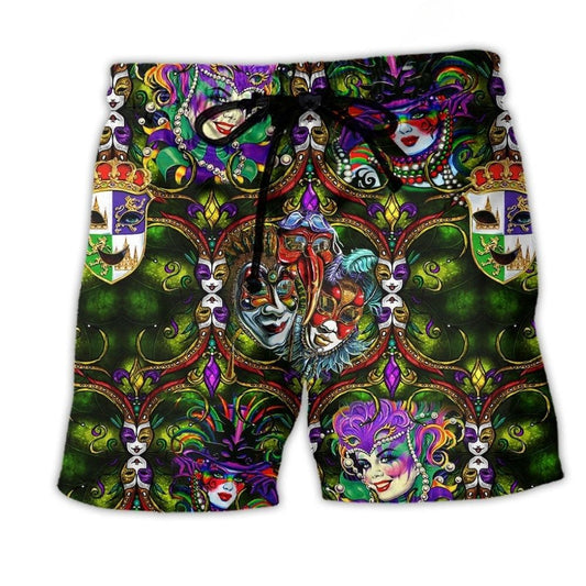 Mardi Gras Festival Happy Style – Beach Short