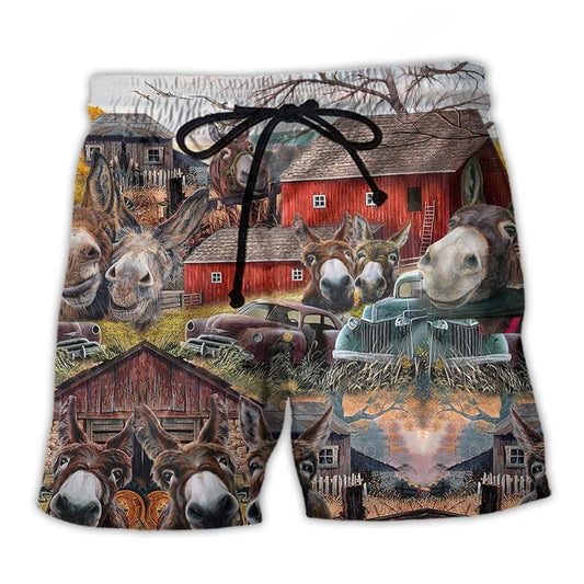 Farm Animals Happy Life - Beach Short