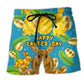 Easter Rabbit Gift Floral Art – Beach Short