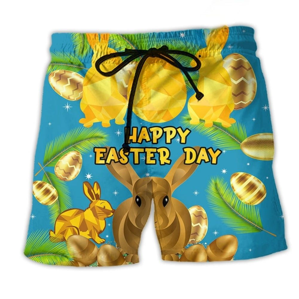 Easter Rabbit Gift Floral Art – Beach Short