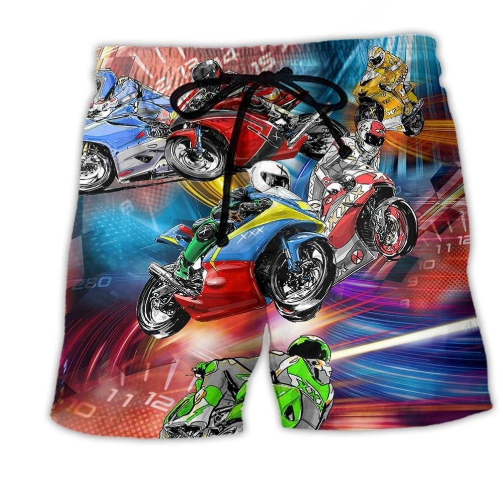 Motorcycle Racing Dark Style – Beach Short
