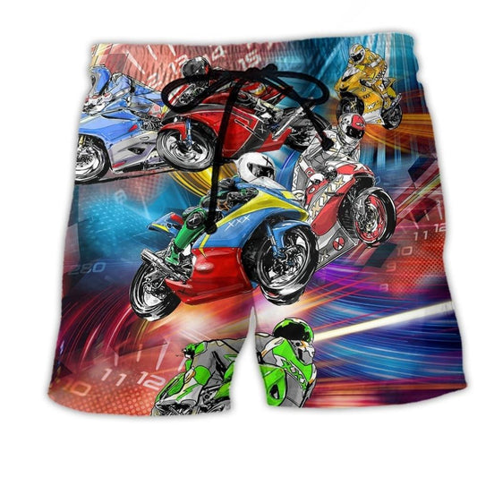 Motorcycle Racing Dark Style – Beach Short