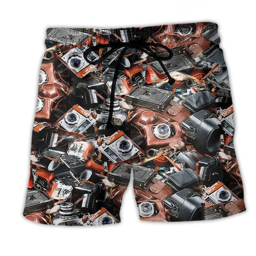 Retro Camera Vintage Life – Beach Short