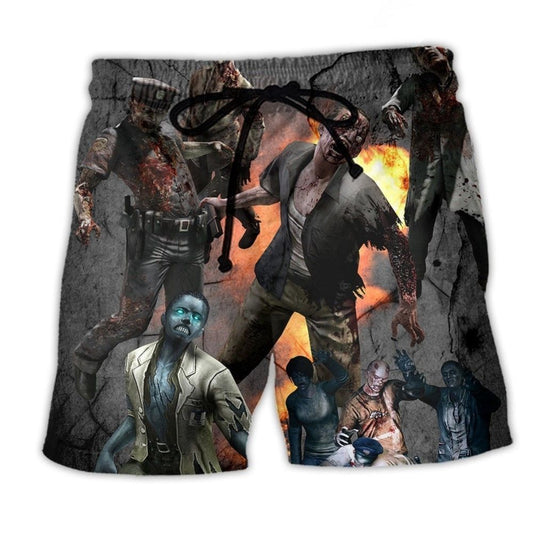 Zombie Apocalypse Dark Cool Art – Beach Short