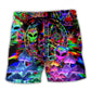 Hippie Alien Peace Color Art – Beach Short
