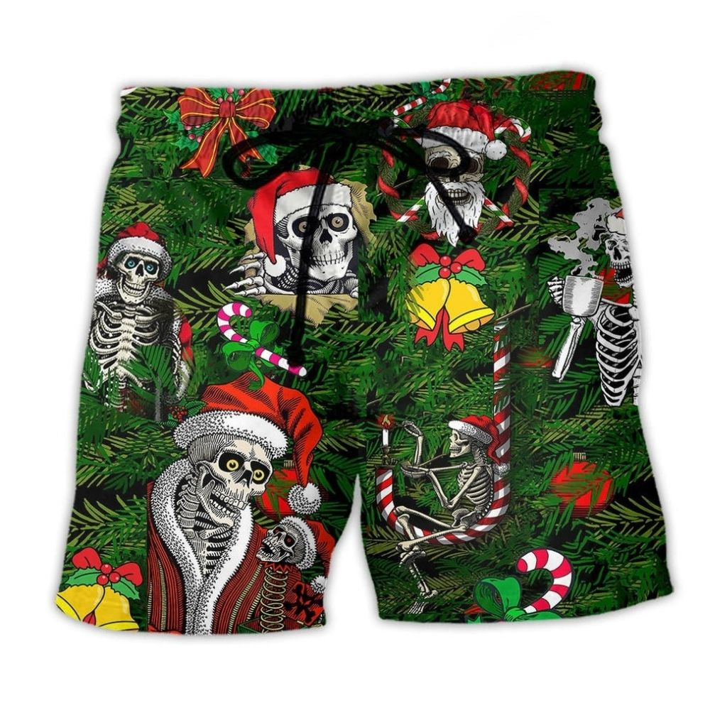Skull Merry Xmas Joy – Beach Short