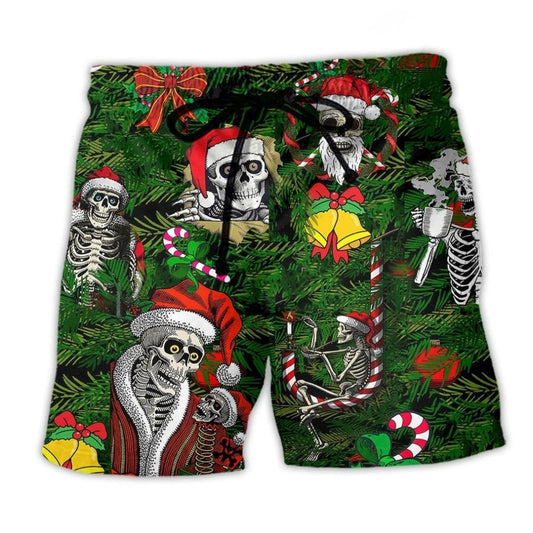 Skull Merry Xmas Joy – Beach Short