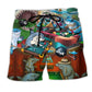 Shark Pool Billiards Fun Graphic – Beach Short