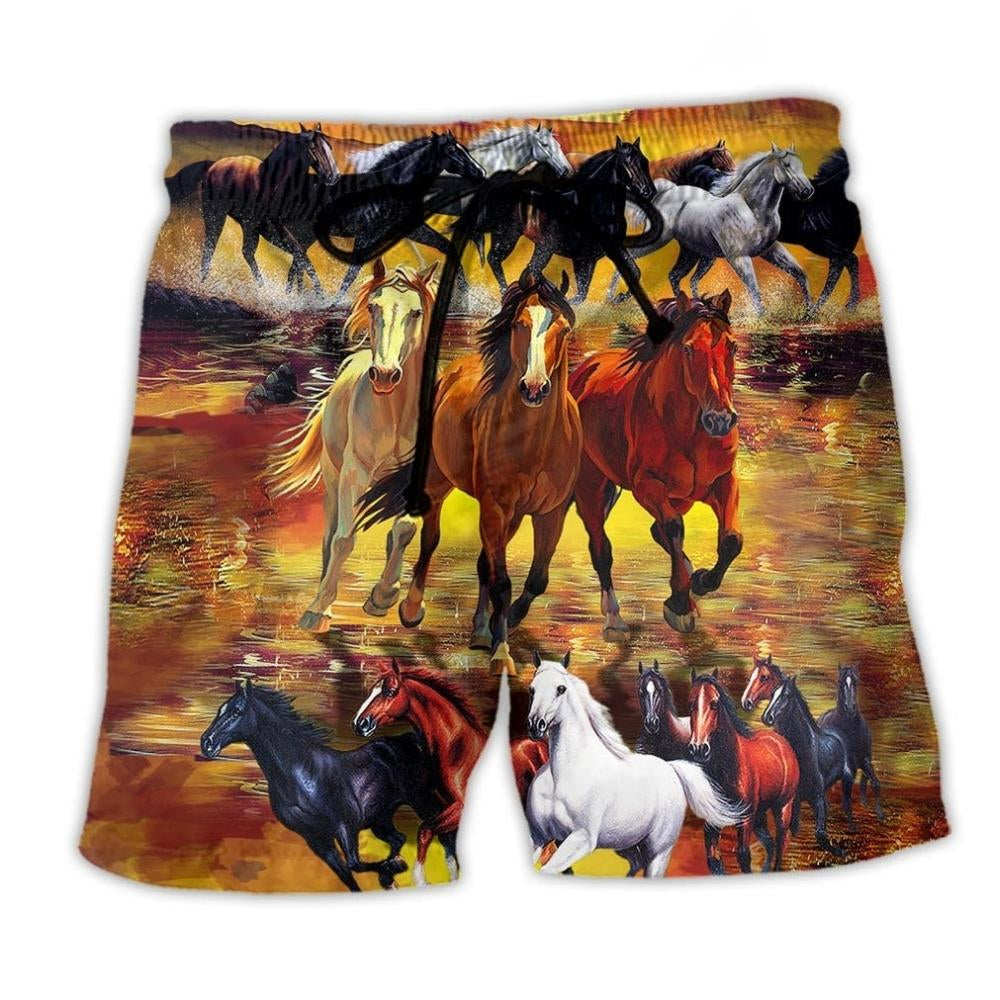 Horse Running Classic Style – Beach Short