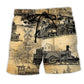 Train Railway Yellow Life Style – Beach Short