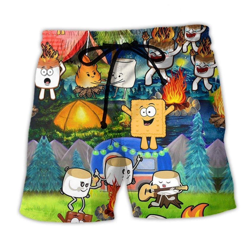 Marshmallow Chocolate Campfire – Beach Short