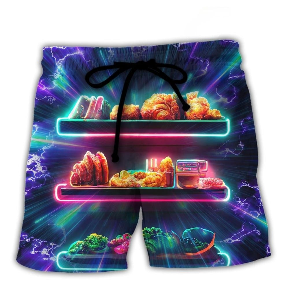 Good Food Good Mood Fun Quote – Beach Short