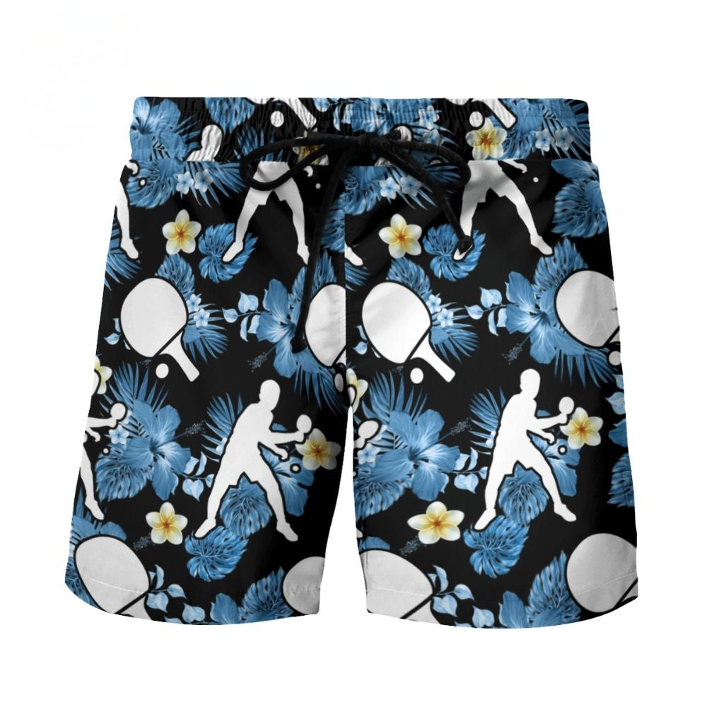 Table Tennis Tropical Blue Sport – Beach Short