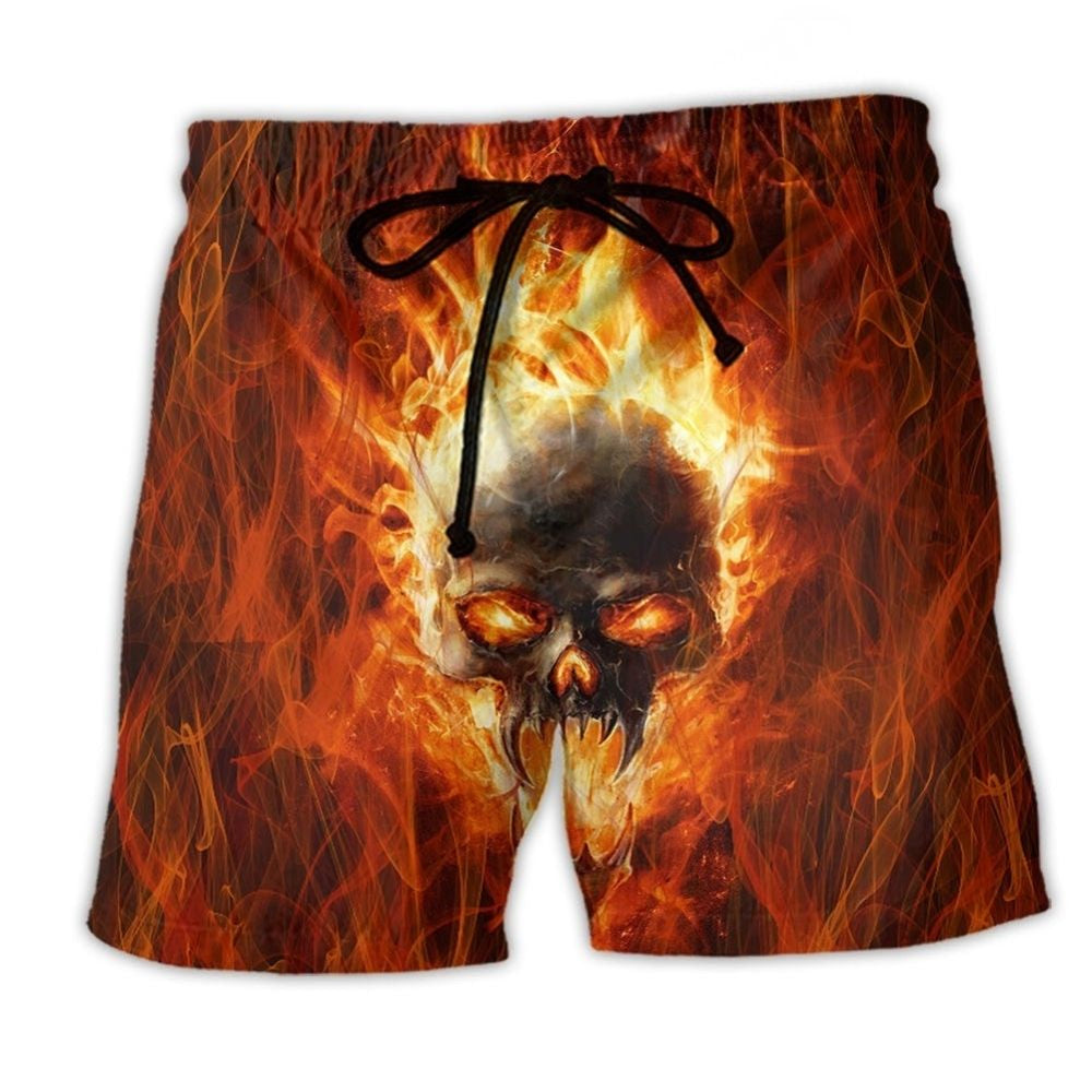 Skull Hot As Hell Bold Style – Beach Short