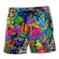 Hippie Alien Frog Peace Art – Beach Short