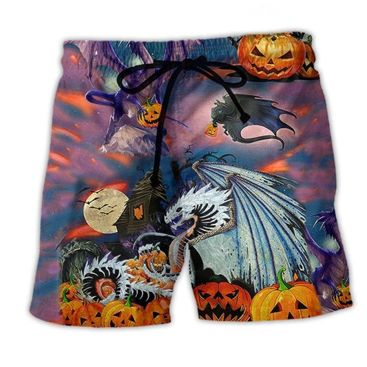 Dragon Halloween Scaredy - Beach Short