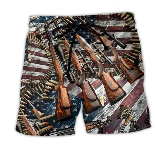 Gun American Freedom Quote – Beach Short