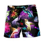 Neon Bird Animal Love Art - Beach Short
