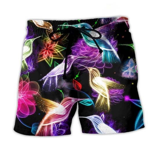 Neon Bird Animal Love Art - Beach Short