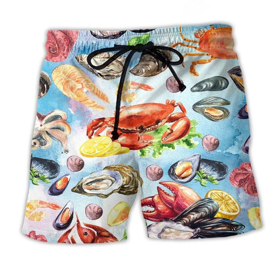 Seafood Colorful Art – Beach Short