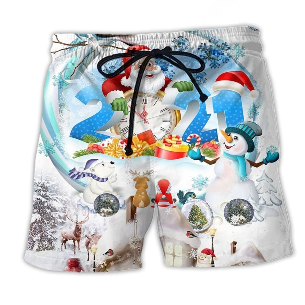 Christmas Sparkling New Year Art – Beach Short