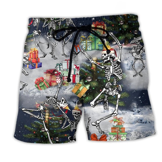 Skull Christmas Dance Dark – Beach Short