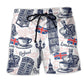 Romantic England Art – Beach Short