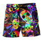 Skull Love Life Inspirational Art – Beach Short