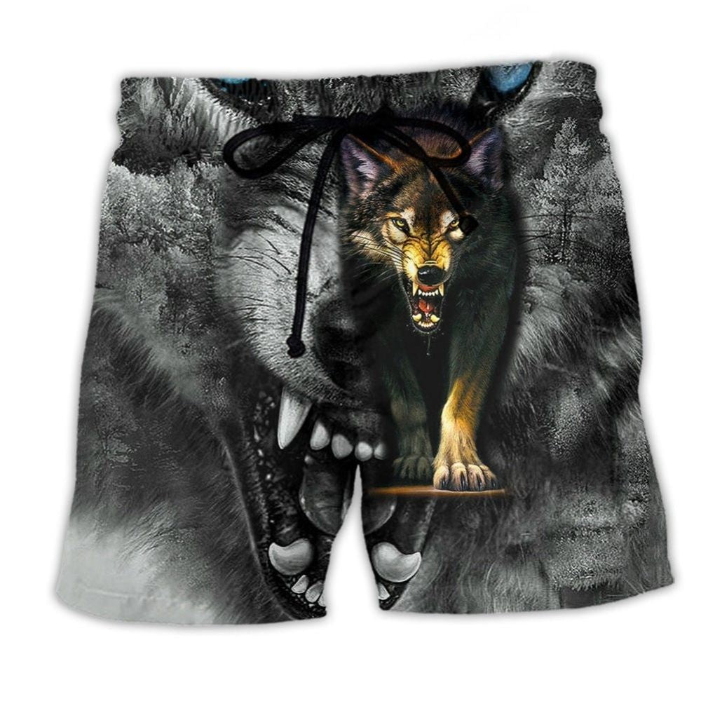 Wolf Never Quit Motivational Style – Beach Short