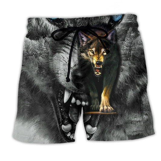 Wolf Never Quit Motivational Style – Beach Short