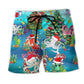 Octopus Merry Xmas Art – Beach Short