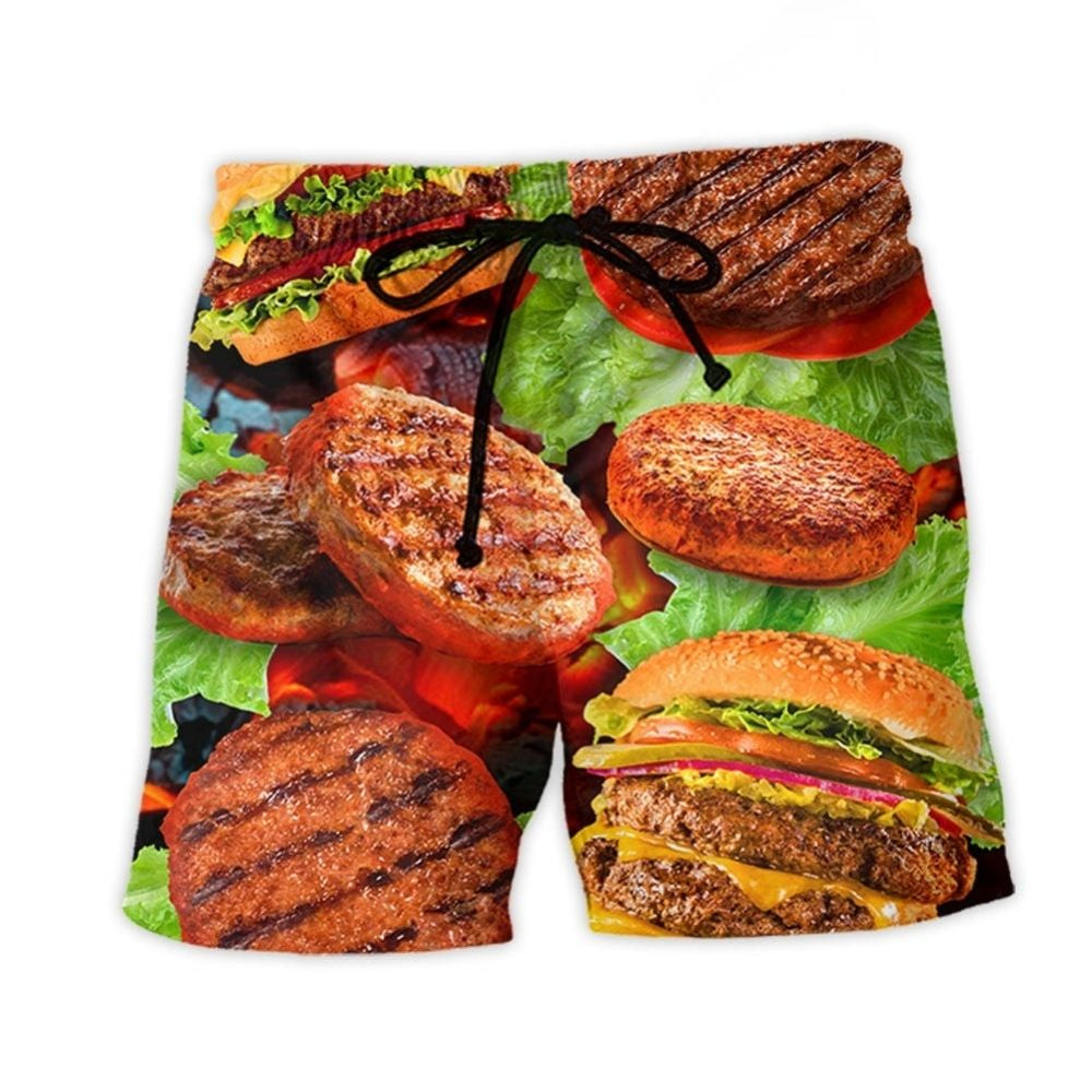 BBQ Hamburger Grilling Food – Beach Short