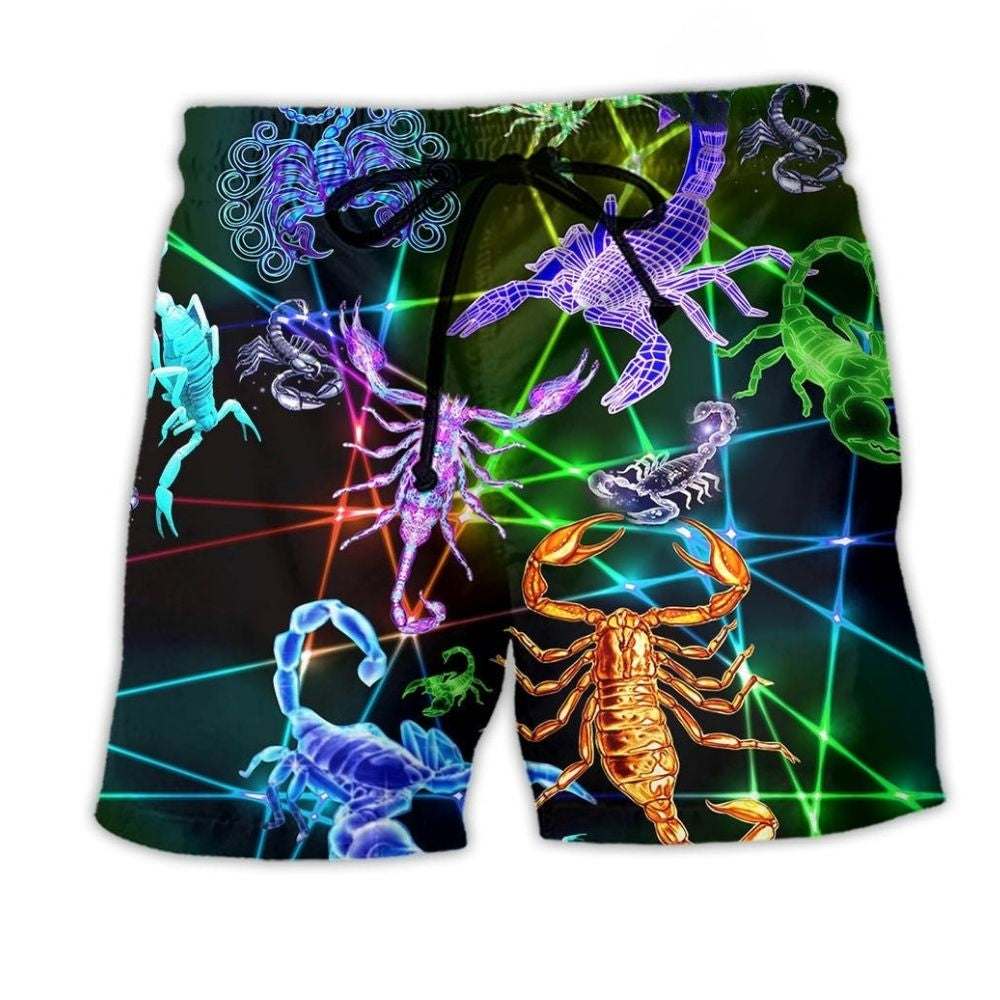 Neon Scorpion Stunning Graphic Style – Beach Short