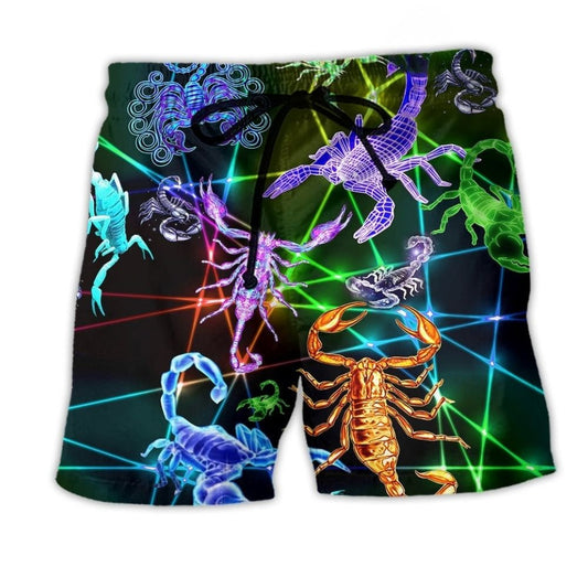 Neon Scorpion Stunning Graphic Style – Beach Short
