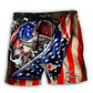 Fishing USA Flag Cool Style – Beach Short