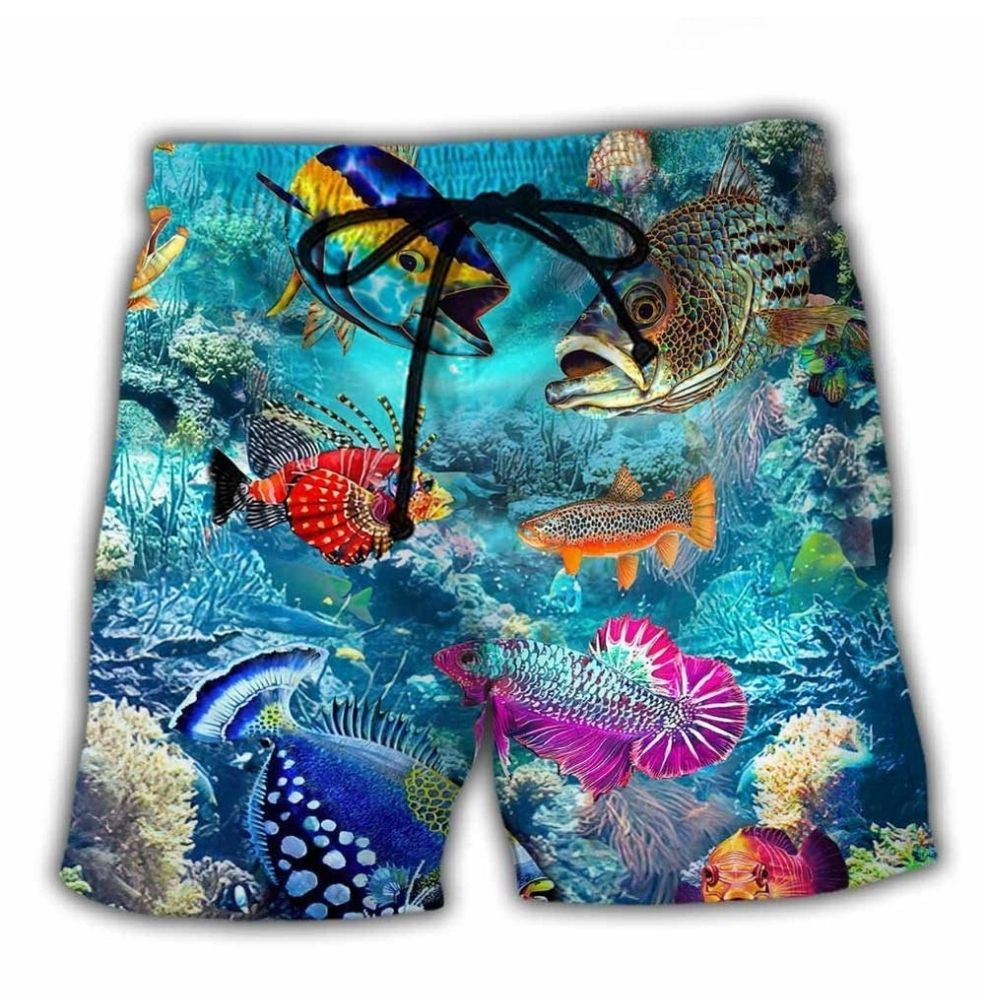Ocean Hidden Treasure Under Waves – Beach Short