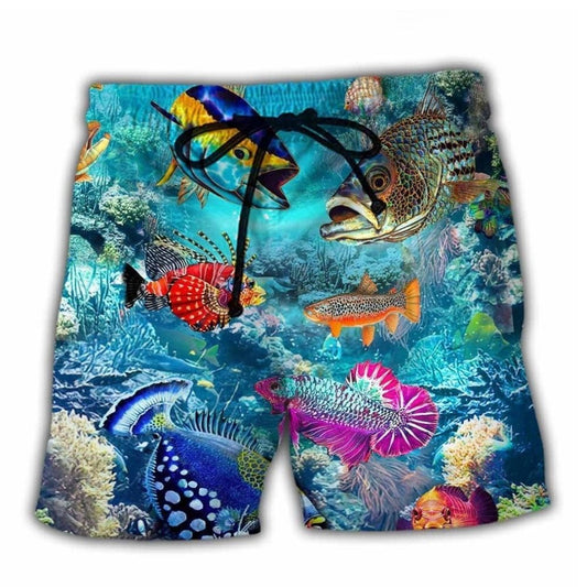 Ocean Hidden Treasure Under Waves – Beach Short