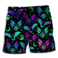 Neon Bat Magic Art Style - Beach Short