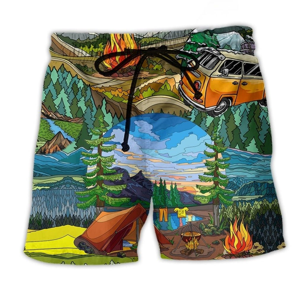 Camping Life Is Best Art – Beach Short