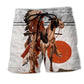 Native Peace Sun Red Style - Beach Short