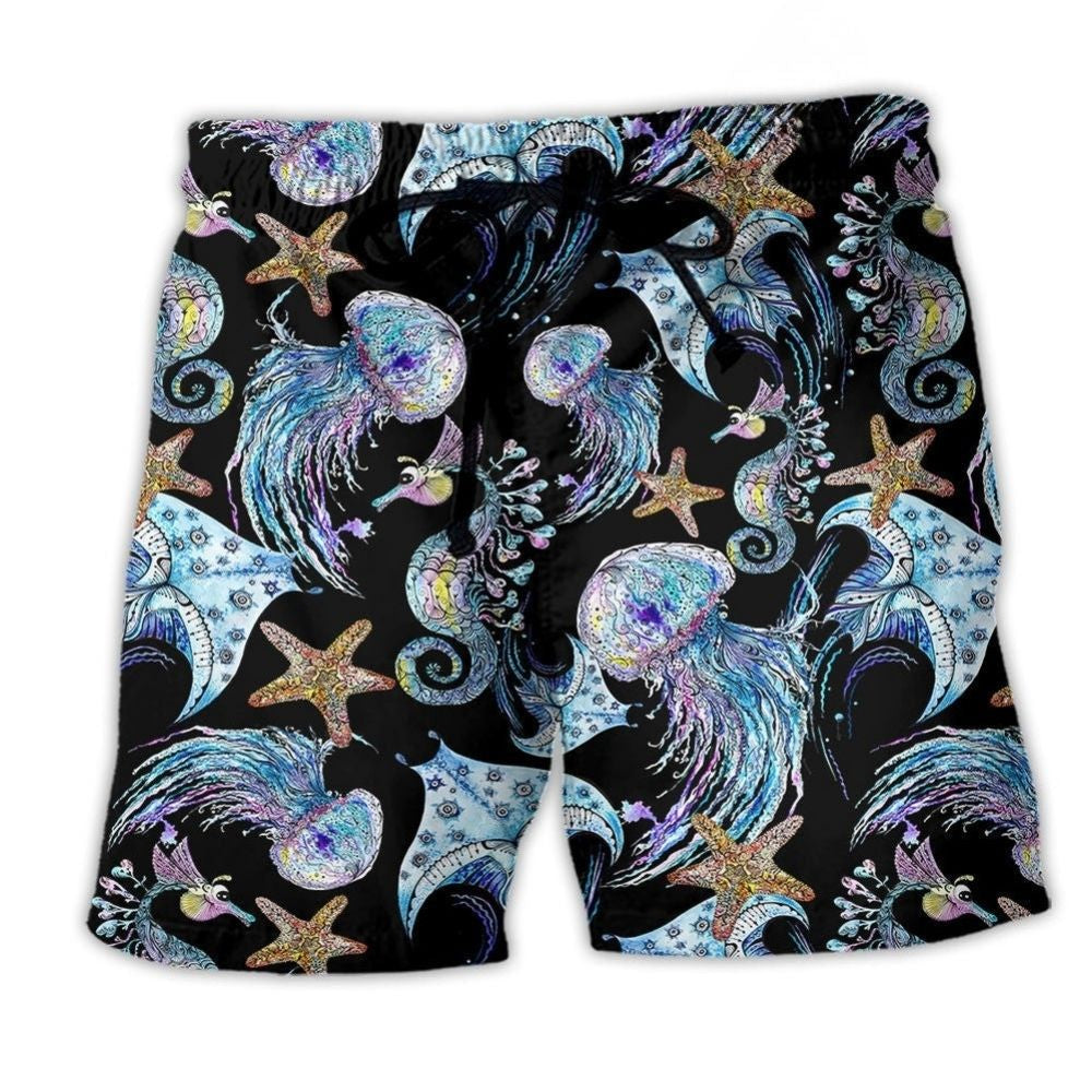 Sea Animals Graphic – Beach Short